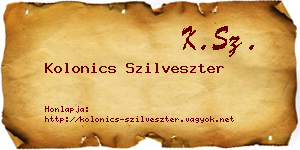 Kolonics Szilveszter névjegykártya